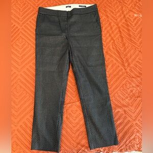 LOFT Black and Gold Ankle Cropped Pants